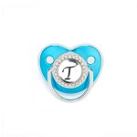Tétine en silicone pour bébé de 0 a 36 mois, sucette en forme de lettre anglaise, diamant bleu, avec ... Tétine en silicone pour bébé de 0 a 36 mois, sucette en forme de lettre anglaise, diamant bleu, avec ...