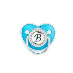 Tétine en silicone pour bébé de 0 a 36 mois, sucette en forme de lettre anglaise, diamant bleu, avec ... Tétine en silicone pour bébé de 0 a 36 mois, sucette en forme de lettre anglaise, diamant bleu, avec ...