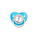 Tétine en silicone pour bébé de 0 a 36 mois, sucette en forme de lettre anglaise, diamant bleu, avec ... Tétine en silicone pour bébé de 0 a 36 mois, sucette en forme de lettre anglaise, diamant bleu, avec ...