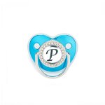 Tétine en silicone pour bébé de 0 a 36 mois, sucette en forme de lettre anglaise, diamant bleu, avec ... Tétine en silicone pour bébé de 0 a 36 mois, sucette en forme de lettre anglaise, diamant bleu, avec ...