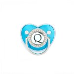 Tétine en silicone pour bébé de 0 a 36 mois, sucette en forme de lettre anglaise, diamant bleu, avec ... Tétine en silicone pour bébé de 0 a 36 mois, sucette en forme de lettre anglaise, diamant bleu, avec ...