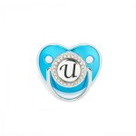 Tétine en silicone pour bébé de 0 a 36 mois, sucette en forme de lettre anglaise, diamant bleu, avec ... Tétine en silicone pour bébé de 0 a 36 mois, sucette en forme de lettre anglaise, diamant bleu, avec ...