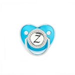 Tétine en silicone pour bébé de 0 a 36 mois, sucette en forme de lettre anglaise, diamant bleu, avec ... Tétine en silicone pour bébé de 0 a 36 mois, sucette en forme de lettre anglaise, diamant bleu, avec ...