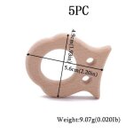 Tewindsor - pendentif de sucette en bois sans bpa pour bb, jouet animal, collier, cadeau, htre, kasgehog, ...