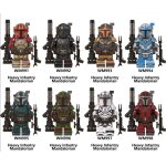 The mandalorian reloaded star wars small particles assembled building blocks boy enlightenment