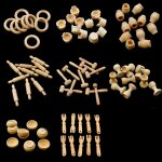 Thires en bois pour maison de poupe, accessoires de table de cuisine, jouets de fte pour enfants, ...