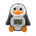 Thermom�tre num�rique de salle de bain et cam�ra myhappypingu, avec horloge, reer 24041