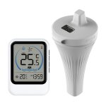 Thermomtre de piscine flottant sans fil, thermomtre piscine connect etanche ip68, thermomtre de tempratur ...