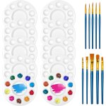 Tianyi - 10 pièce palette de peinture en plastique d'art avec 10 pièce pinceau de peinture, palette de ... Tianyi - 10 pièce palette de peinture en plastique d'art avec 10 pièce pinceau de peinture, palette de ...