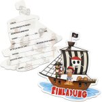 Tianyi - lot de 12 cartes d'invitation pirates allemandes, pour anniversaire d'enfant, fte de pirate, ...
