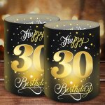 Tianyi - lot de 12 photophores dcoratifs pour 30 ans - dcoration d'anniversaire pour femme - bougies ...