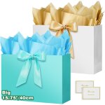 Tianyi - 15. 75  sac cadeau, grand papier emballage cadeau anniversaire, vertical pochette cadeau grand ...
