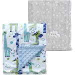 Tianyi - lot de 2 couvertures mignonnes 75 cm x 100 cm pour bb - douillettes et chaudes - pour nourrissons ...