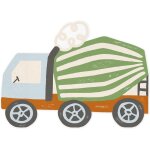 Tianyi - lot de 20 serviettes de table btonnire vhicule chantier camion bton mixer vaisselle de fte ...