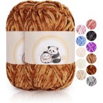 Tianyi - 200g de laine chenille chaude pour le crochet, laine chenille crochet epaisse moelleuse pour ...