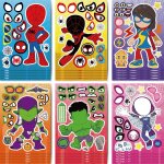 Tianyi - lot de 24 autocollants spidey hero pour fte d'anniversaire pour enfants, pour faire vos propres ...
