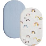 Tianyi - 2pcs drap de berceau pour bébé 82x41cm drap housse mousseline coton housse de berceau, landau ... Tianyi - 2pcs drap de berceau pour bébé 82x41cm drap housse mousseline coton housse de berceau, landau ...