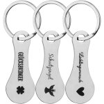 Tianyi - lot de 3 jetons de chariot personnalisés, jeton de caddie en métal, jeton de courses, porte ... Tianyi - lot de 3 jetons de chariot personnalisés, jeton de caddie en métal, jeton de courses, porte ...