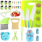 Tianyi - lot de 30 couteaux de cuisine pour enfant avec planche  dcouper, coupe - vague, couteau montessori ...