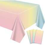 Tianyi - lot de 4 nappes d'anniversaire rectangulaires colorées pour fête d'anniversaire princesse, fête ... Tianyi - lot de 4 nappes d'anniversaire rectangulaires colorées pour fête d'anniversaire princesse, fête ...