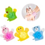 Tianyi - 4 pices gant de toilette bebe en motif animal, gant toilette double usage, gant de toilette ...