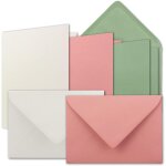Tianyi - 45x jeu de cartes din b6 - blanc naturel - vieux rose - eucalyptus - cartes pliantes avec enveloppes ... Tianyi - 45x jeu de cartes din b6 - blanc naturel - vieux rose - eucalyptus - cartes pliantes avec enveloppes ...