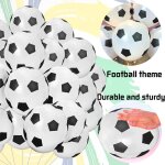 Tianyi - 48 pcs ballons football latex, 12  noir blanc classique ballons football imprim, coupe du monde ...