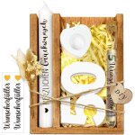 Tianyi - 50 ans - cadeau d'anniversaire pour femme et homme - 50 signes en bois - livre d'or avec bougies ...