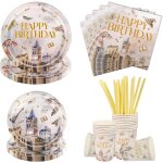 Tianyi - lot de 50 assiettes de fête d'anniversaire magiques pour 10 invités - vaisselle d'anniversaire ... Tianyi - lot de 50 assiettes de fête d'anniversaire magiques pour 10 invités - vaisselle d'anniversaire ...