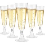 Tianyi - 50 pices fltes a champagne en plastique, 150ml verres a champagne transparents gobelets a ...