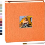 Tianyi - album photo adhsif 40 pages couverture en lin scrapbook 33 x 32 cm album diy surdimensionn ...