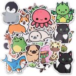 Tianyi - autocollants, 100pcs petit animal autocollants pour bagages impermables de planche a roulettes ...