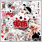 Tianyi - autocollants poker casino 50 feuilles autocollants de dcoration las vegas pour ordinateur portable, ...
