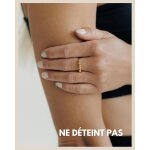 Tianyi - bague anti - stress avec perles mobiles - bague d'anxit tanche en or 18 carats et argent ...