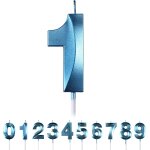 Tianyi - bougies d'anniversaire, en forme de chiffre, bleues, en forme de diamant 3d, 0, 1, 2, 3, 4, ... Tianyi - bougies d'anniversaire, en forme de chiffre, bleues, en forme de diamant 3d, 0, 1, 2, 3, 4, ...