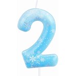Tianyi - bougies d'anniversaire en forme de flocon de neige, bleu et blanc pour gteau fille, bougies ...