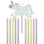 Tianyi - bougies unicorns & rainbows 10cm - 11 pièces, 68380, multicolore Tianyi - bougies unicorns & rainbows 10cm - 11 pièces, 68380, multicolore