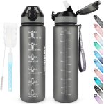 Tianyi - bouteille d'eau de 1 l sans bpa avec paille, passe au lave - vaisselle, couvercle anti - fuite, ... Tianyi - bouteille d'eau de 1 l sans bpa avec paille, passe au lave - vaisselle, couvercle anti - fuite, ...