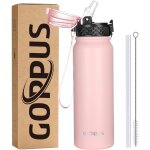 Tianyi - bouteille d'eau en acier inoxydable 600ml / 20oz avec paille bouteille sport isolée flacon froid ... Tianyi - bouteille d'eau en acier inoxydable 600ml / 20oz avec paille bouteille sport isolée flacon froid ...