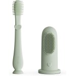 Tianyi - brosse a dent bebe, set de soin bebe, manuelle brosse + brosse bb doigtier, 100% silicone, ...