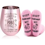 Tianyi - cadeaux d'anniversaire amusants pour femmes y compris un verre a vin plaqu or rose avec gravure ...