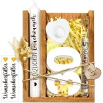 Tianyi - cadeau d'anniversaire pour femme et homme, 30 panneaux en bois avec bougies et guirlande lumineuse ...