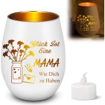 Tianyi - cadeau d'anniversaire pour maman - photophore en verre avec bougies led - photophore personnalis ...