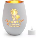 Tianyi - cadeau d'anniversaire pour maman, photophore en verre avec gravure, bougies led et cartes de ...