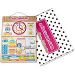 Tianyi - calendrier horloge semainier magntique pour enfant, jeu educatif date, temps et heure pour ...