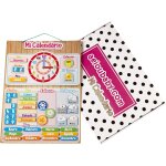 Tianyi - calendrier horloge semainier magntique pour enfant, jeu educatif date, temps et heure pour ...