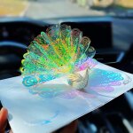 Tianyi - carte d'anniversaire pop - up 3d - motif paon iris - carte de saint - valentin romantique et ...
