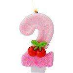 Tianyi - cerise bougies d'anniversaire pour gteau, cerise sur gteau numrotes bougies a cake avec ...