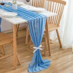 Tianyi - chemin de table en mousseline de soie décoration de table de mariage décoration d'anniversaire, ... Tianyi - chemin de table en mousseline de soie décoration de table de mariage décoration d'anniversaire, ...