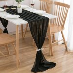 Tianyi - chemin de table en mousseline de soie décoration de table de mariage décoration d'anniversaire, ... Tianyi - chemin de table en mousseline de soie décoration de table de mariage décoration d'anniversaire, ...